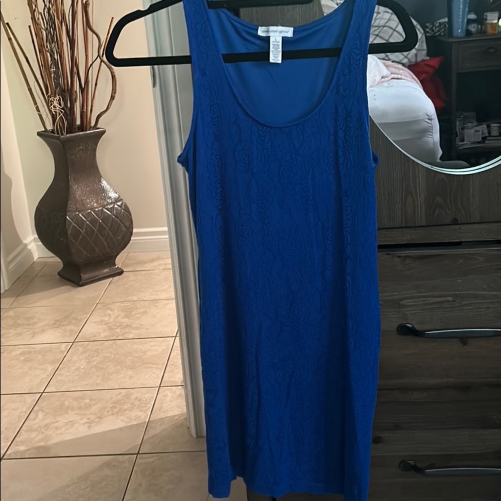 Lacey blue midi dress in size L